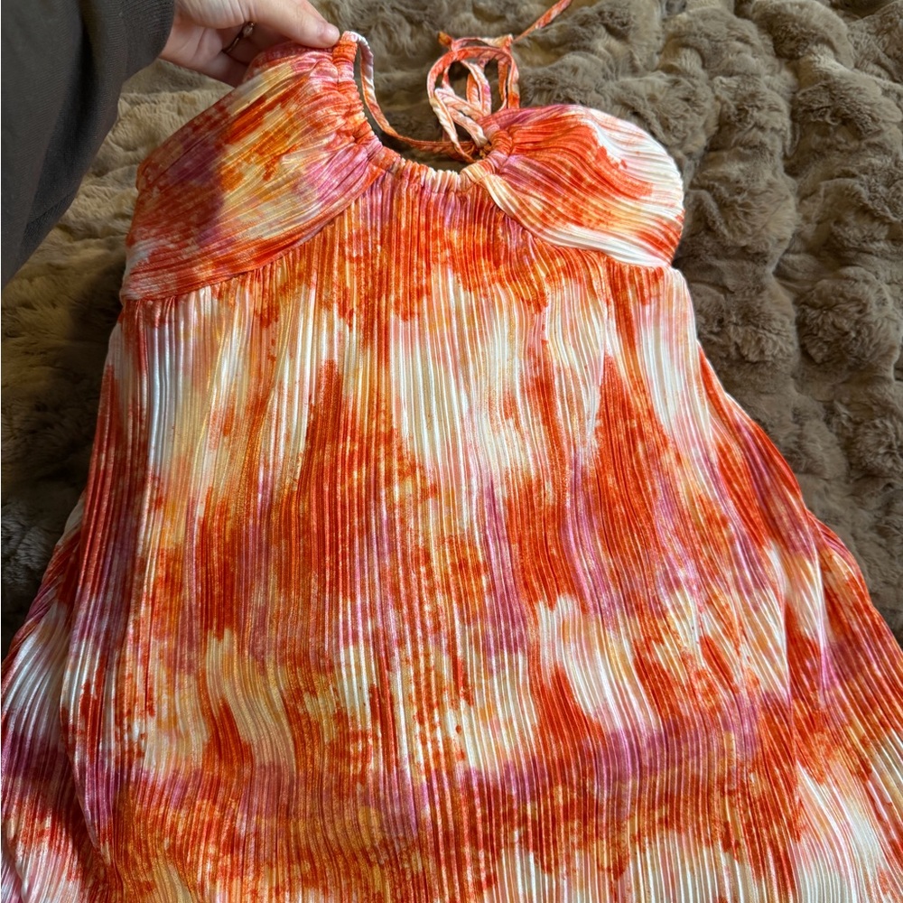 Orange Tie-Dye Women's Top
